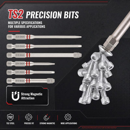 6PCS Magnetic Hex Shank Screwdriver Bits Set