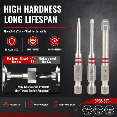 6PCS Magnetic Hex Shank Screwdriver Bits Set