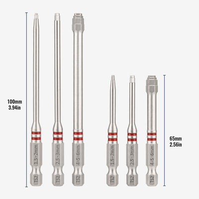 6PCS Magnetic Hex Shank Screwdriver Bits Set