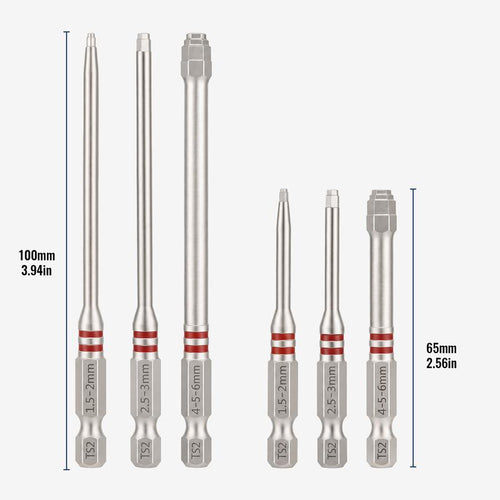 6PCS Magnetic Hex Shank Screwdriver Bits Set