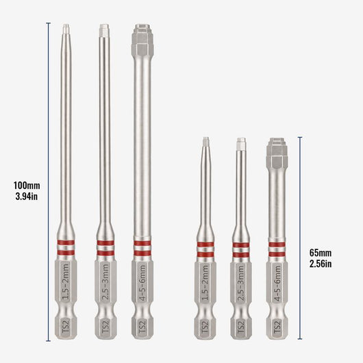 6PCS Magnetic Hex Shank Screwdriver Bits Set