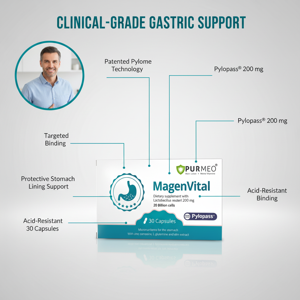 SolSonic MagenVital | 5-in-1 High Potency H. Pylori Probiotic