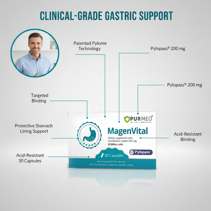 SolSonic MagenVital | 5-in-1 High Potency H. Pylori Probiotic