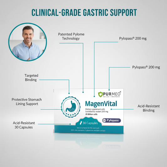 SolSonic MagenVital | 5-in-1 High Potency H. Pylori Probiotic